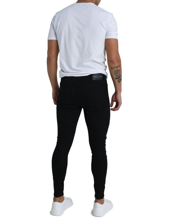 Kensington Distressed Jean in Charcoal Black image 5