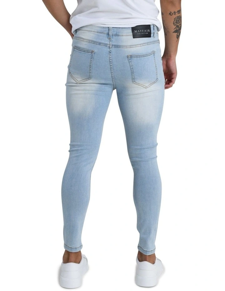 Oxford Distressed Jean in Light Blue image 2
