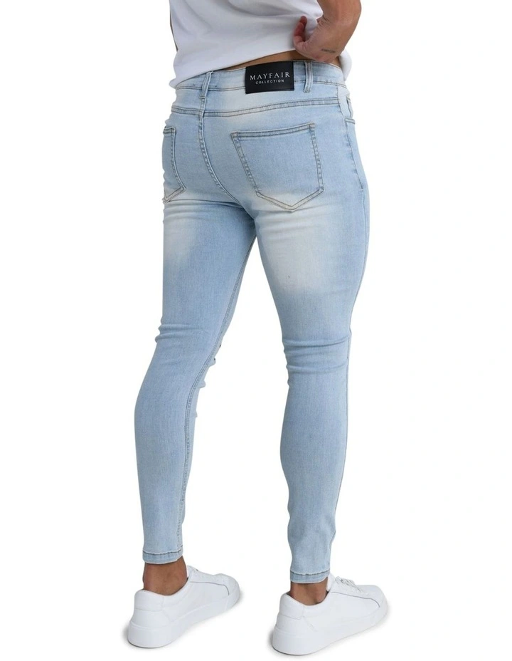 Oxford Distressed Jean in Light Blue image 6