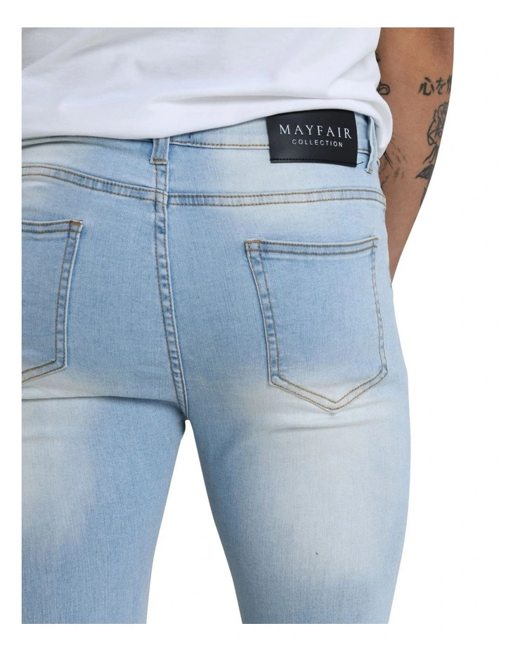 Oxford Distressed Jean in Light Blue image 7