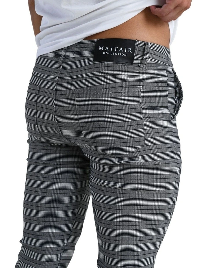 Essex Classic Checkered Pant in Grey image 6
