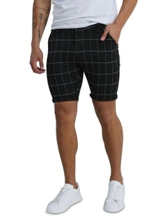 Hereford Checkered Short in Black/White