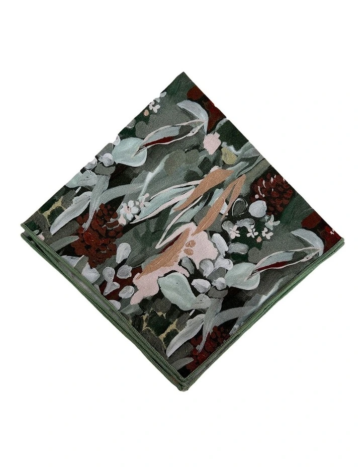 Spotted Gum Pocket Square in Green image 1