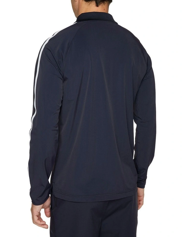 Prestwick Long Sleeve Polo in Navy image 2
