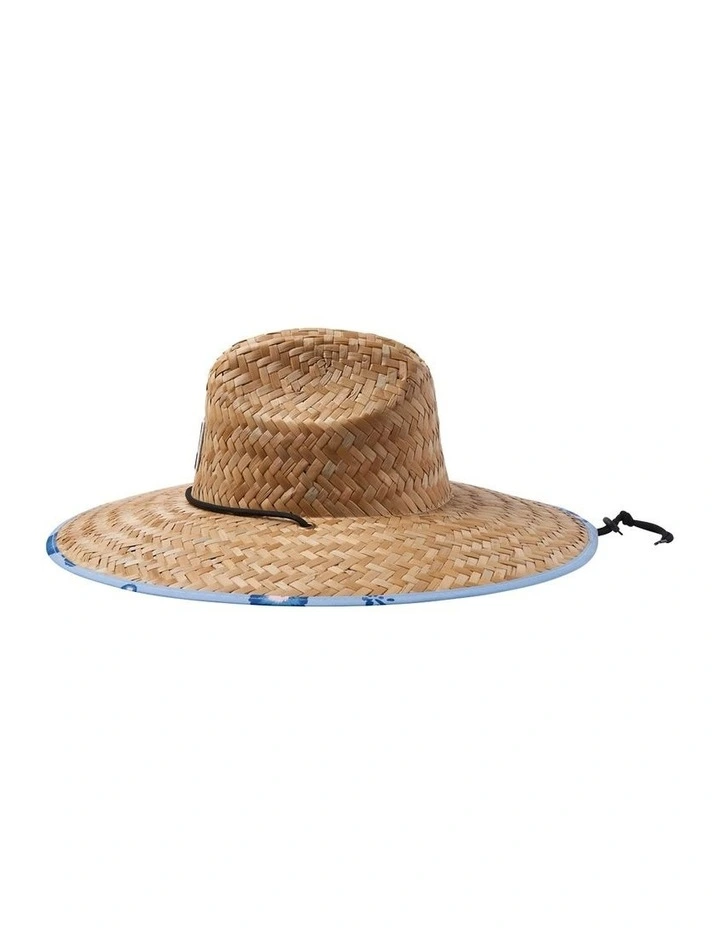 Alpha Square Sun Hat in Tan/Dusty Blue image 1