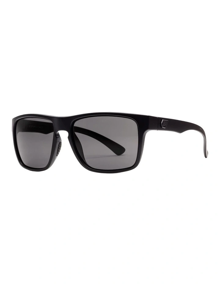 Trick Sunglasses in Matte Black/Grey Polar image 2