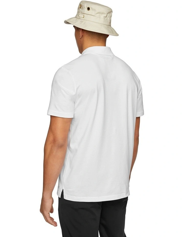 Pique Polo With 3d Logo in White image 2