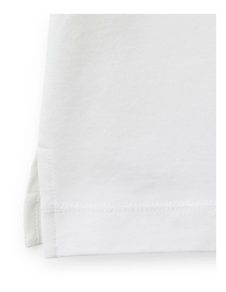 Pique Polo With 3d Logo in White image 6