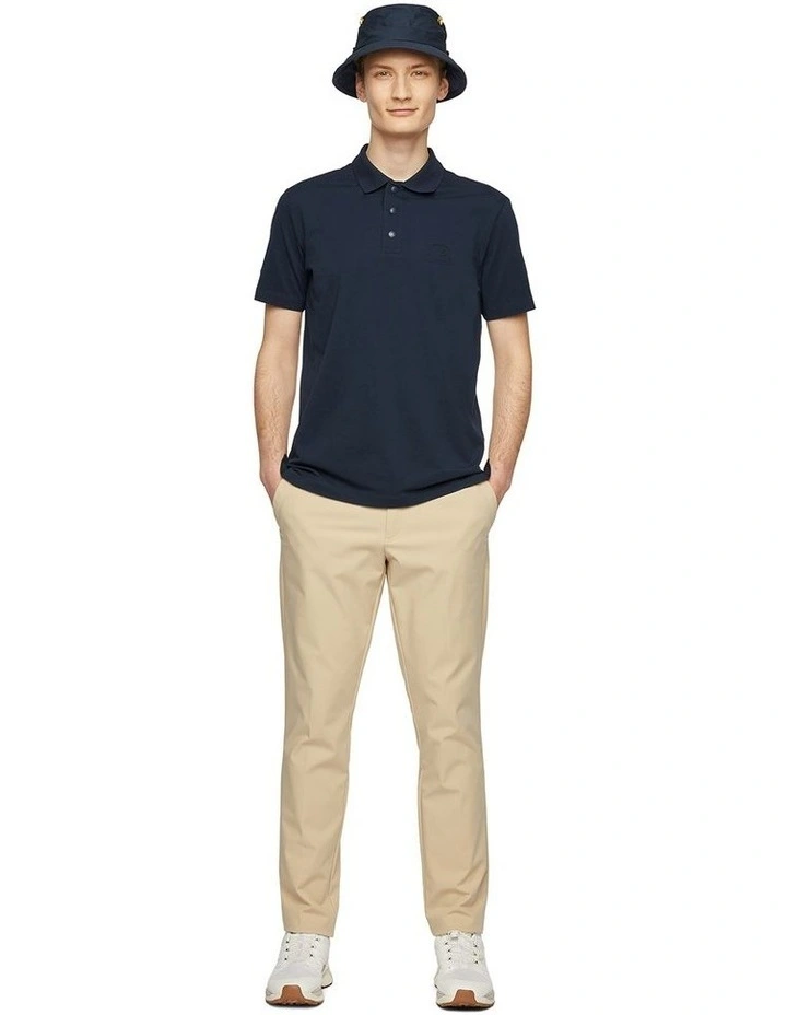 Pique Polo With 3d Logo in Navy image 6