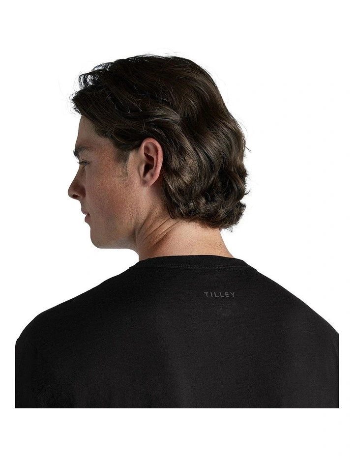 Merino Long Sleeve Tee in Black image 5