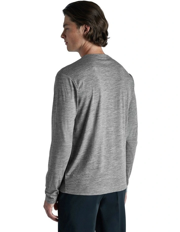 Merino Long Sleeve Tee in Grey image 2
