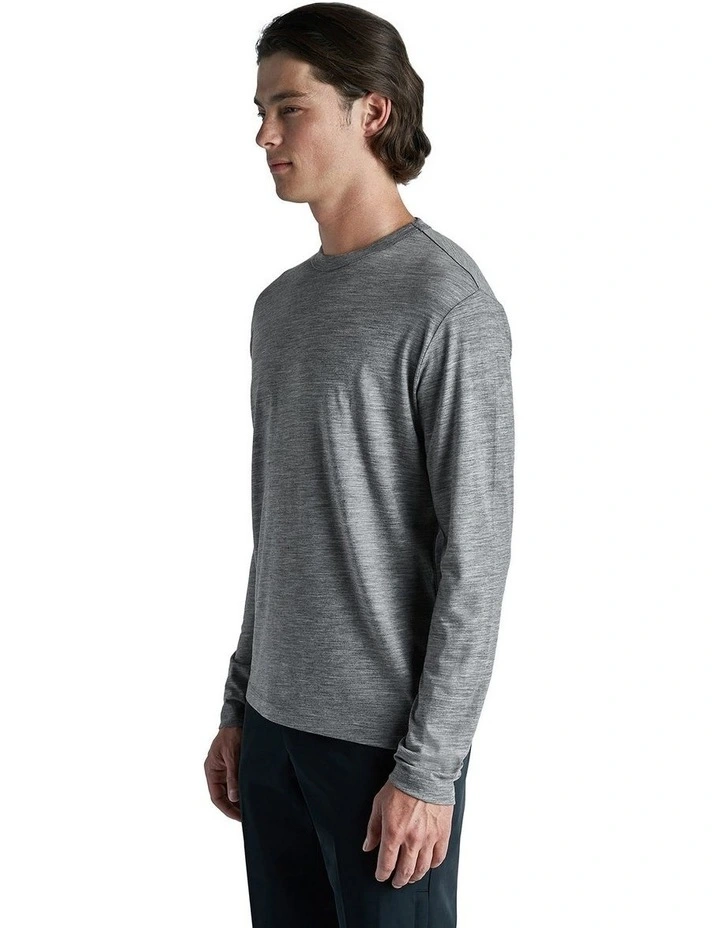 Merino Long Sleeve Tee in Grey image 3