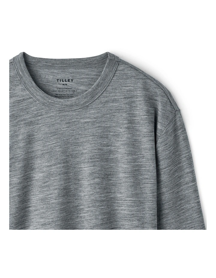 Merino Long Sleeve Tee in Grey image 5