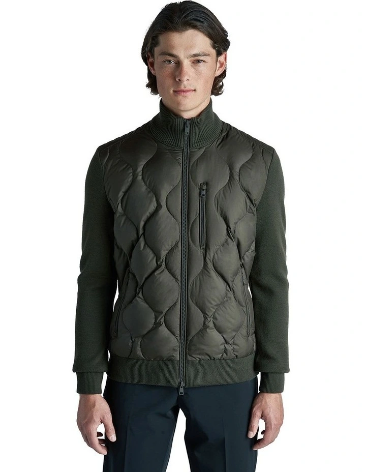 Sweater Knit Puffer in Dark Green image 1