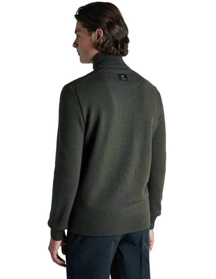 Sweater Knit Puffer in Dark Green image 2