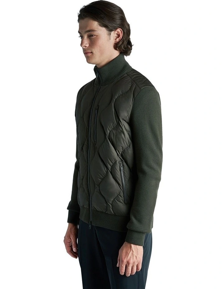 Sweater Knit Puffer in Dark Green image 3