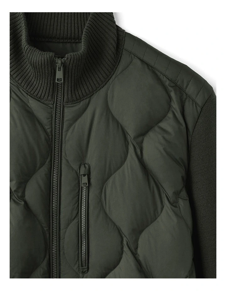Sweater Knit Puffer in Dark Green image 4