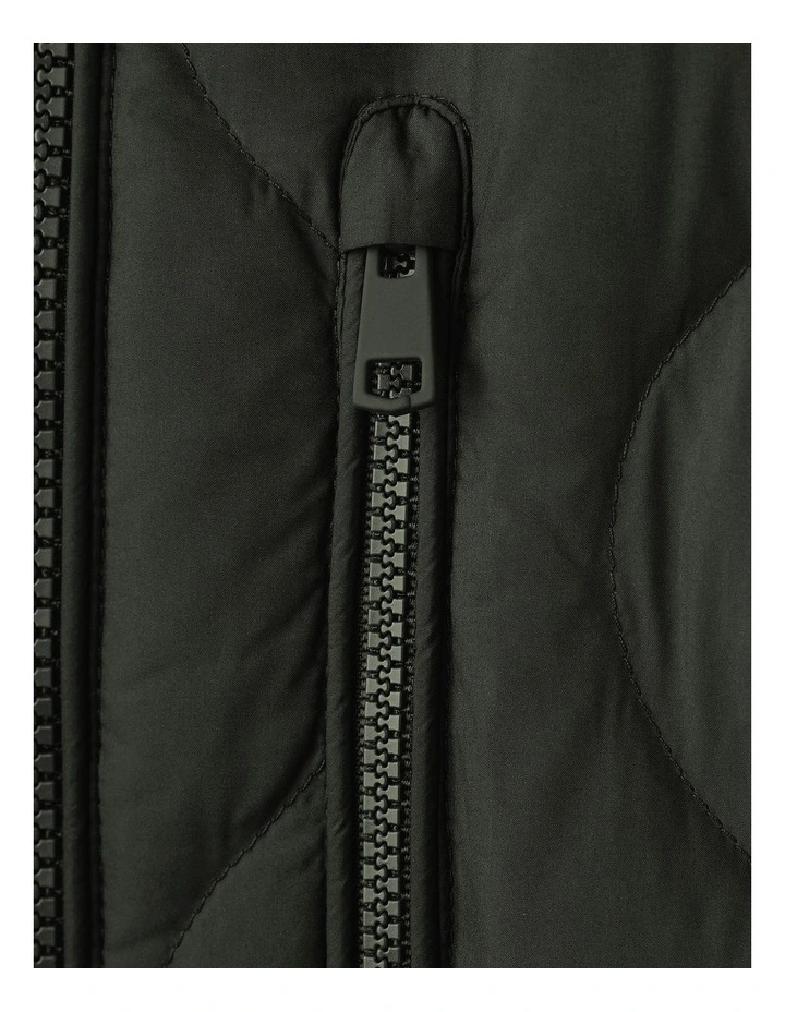 Sweater Knit Puffer in Dark Green image 5