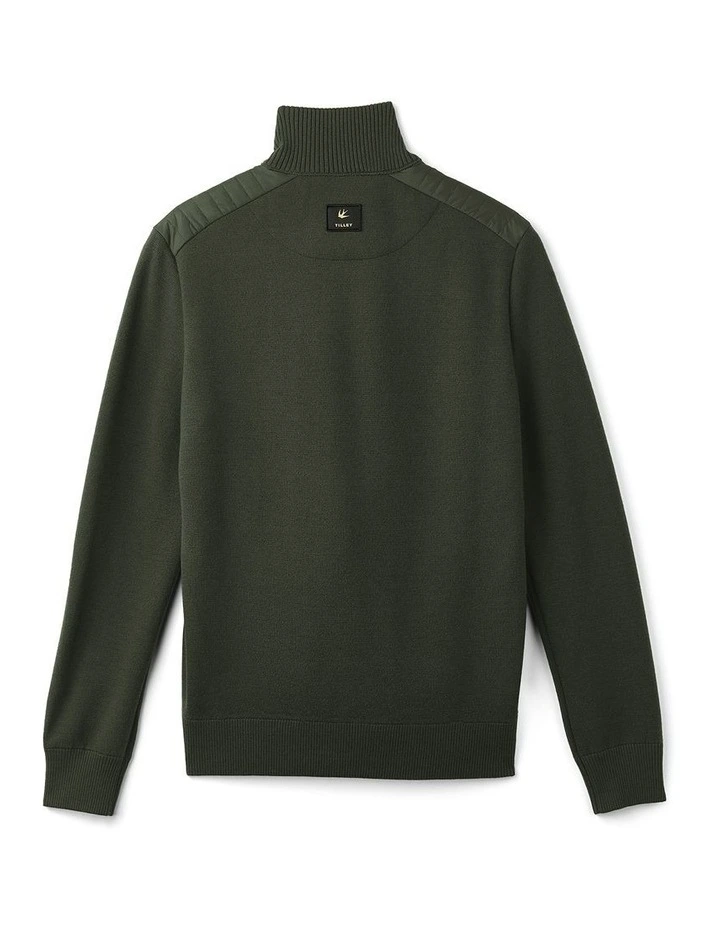 Sweater Knit Puffer in Dark Green image 6