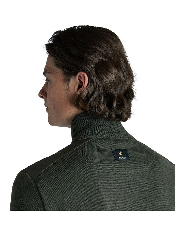 Sweater Knit Puffer in Dark Green image 7