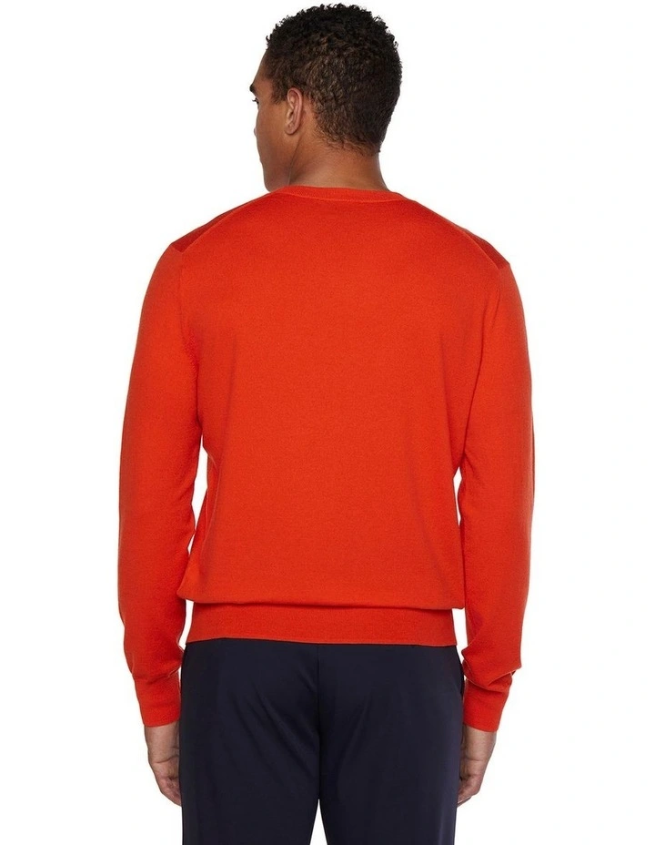 Stretch Merino Crew in Orange image 2