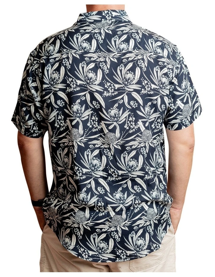 Natives Short Sleeve Shirt in Navy image 2