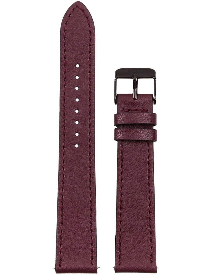 Classic Burgundy Grape Vegan Leather Watch 38mm in Noir image 3