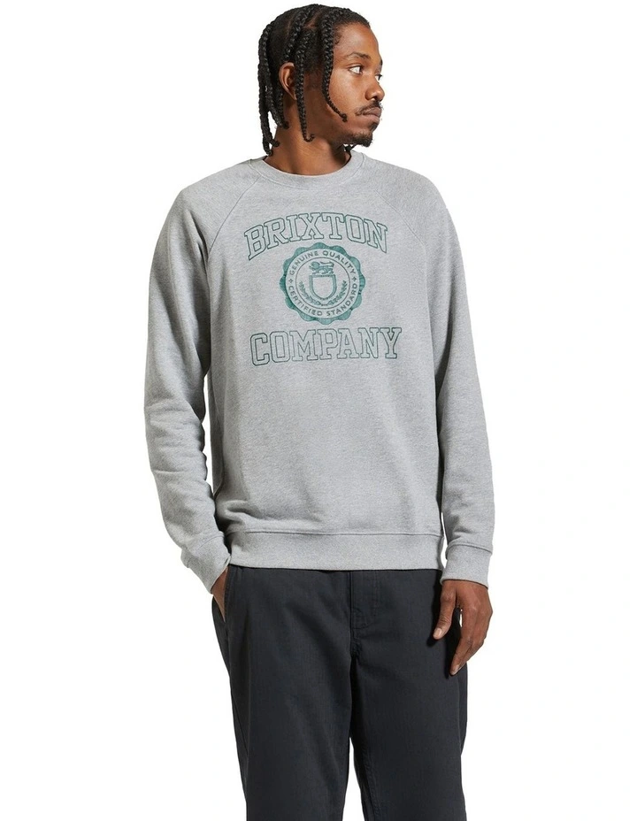 University Broken Crew Heather in Grey image 1