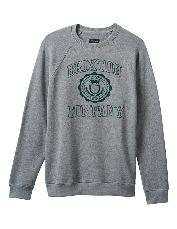 University Broken Crew Heather in Grey image 3