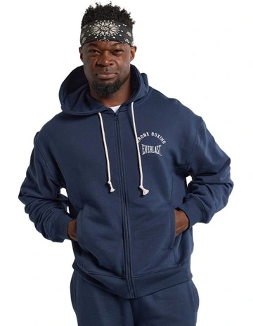 Lifters Zip Through Hoodie in Blue