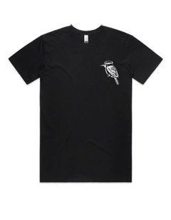 Kookaburra Pocket Print T-Shirt in Black