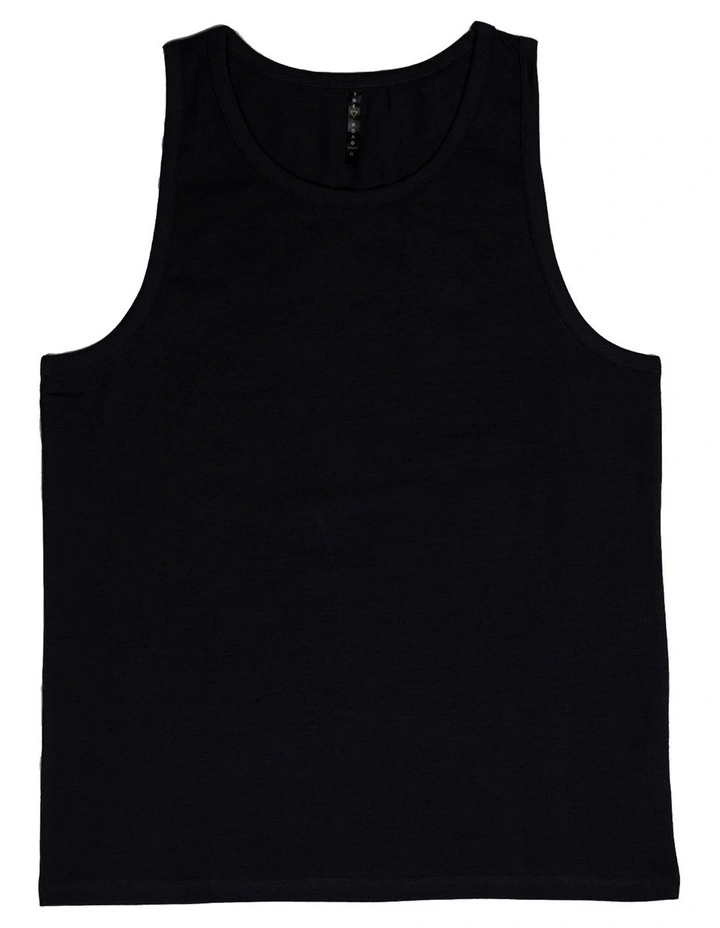 Organic Cotton and Fairtrade Mens Singlet in Dark Navy image 3
