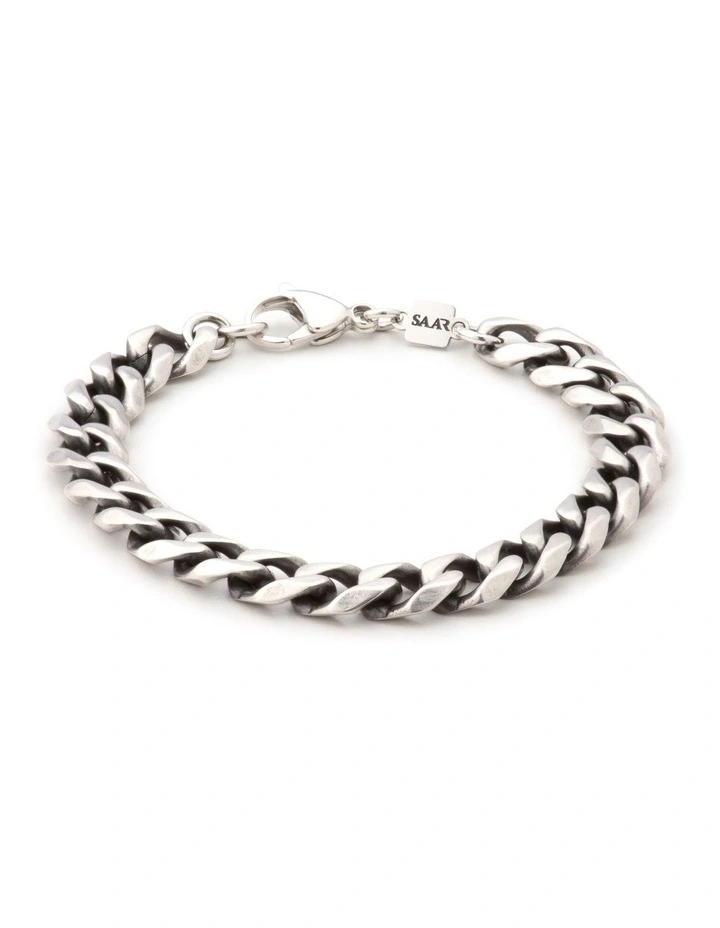 Oliver 18.5cm ( 5cm Extension) x 8mm Silver Bracelet image 1