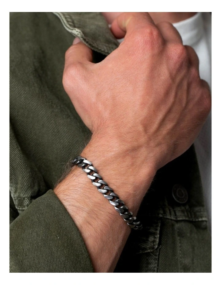 Oliver 18.5cm ( 5cm Extension) x 8mm Silver Bracelet image 2