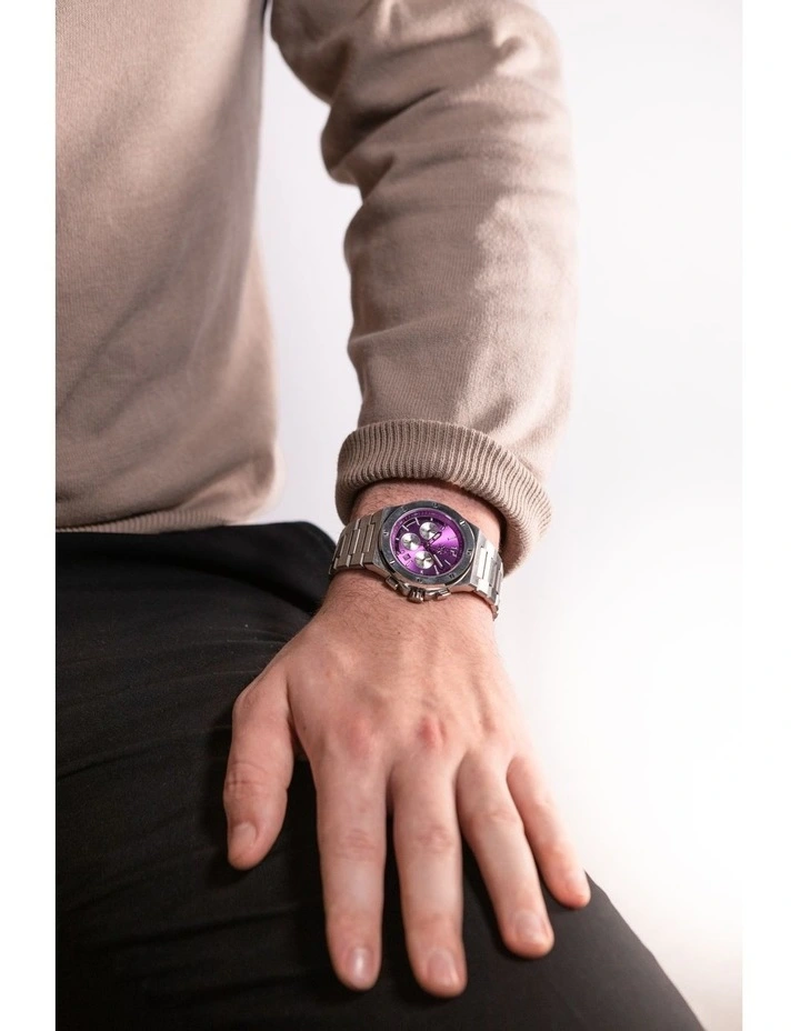 Steel Watch Pambula in Purple image 4