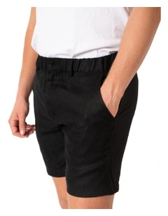 Linen Shorts in Black