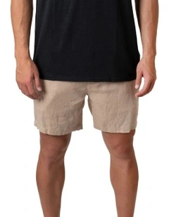 Linen Shorts in Camel