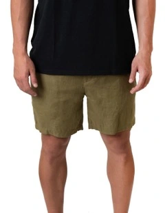 Linen Shorts in Khaki