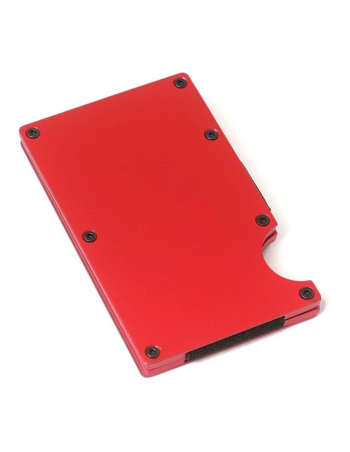 Minimalist Unisex Metal Wallet in Red image 2