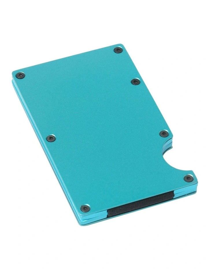 Minimalist Unisex Metal Wallet in Blue image 1