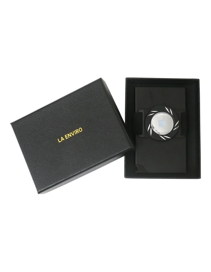 Alkimos Airtag Metal Wallet in Black image 3