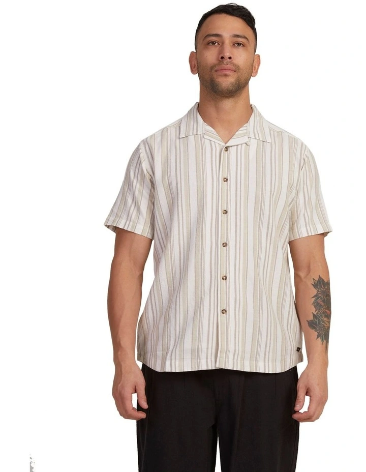 Beat Stripe Shirt in Natural image 1