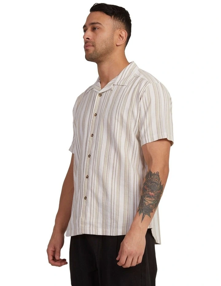 Beat Stripe Shirt in Natural image 3