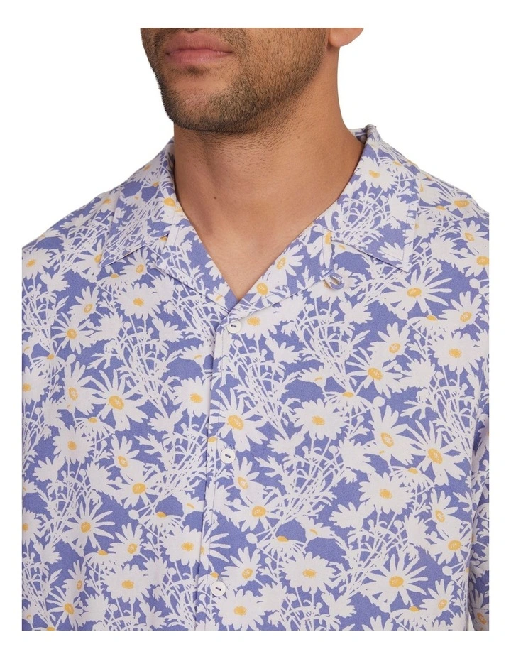 Dais Floral Short Sleeve Shirt in Purple image 4