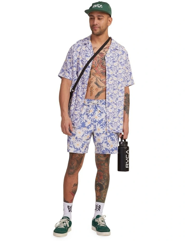 Dais Floral Short Sleeve Shirt in Purple image 5