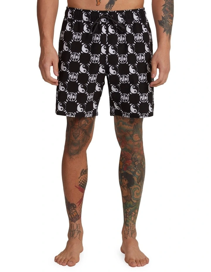 RVCA Luke P Boardshorts in Multi Pink