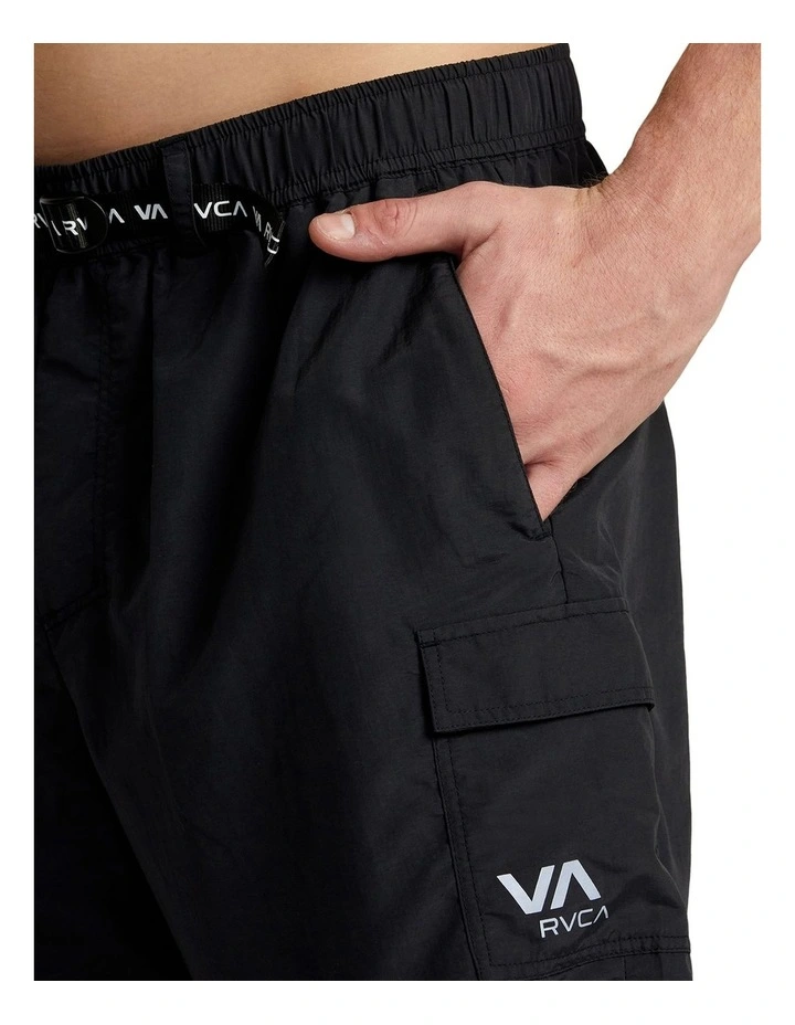 RVCA Outsider Packable Cargo Shorts In Black MYER