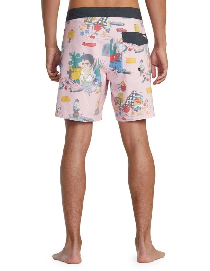 RVCA Uomo Luke P Elastic Boardshorts - Pantaloncini Da Surf In Cotone