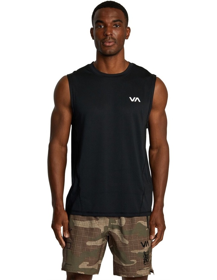 Sport Vent Tank Top in Black