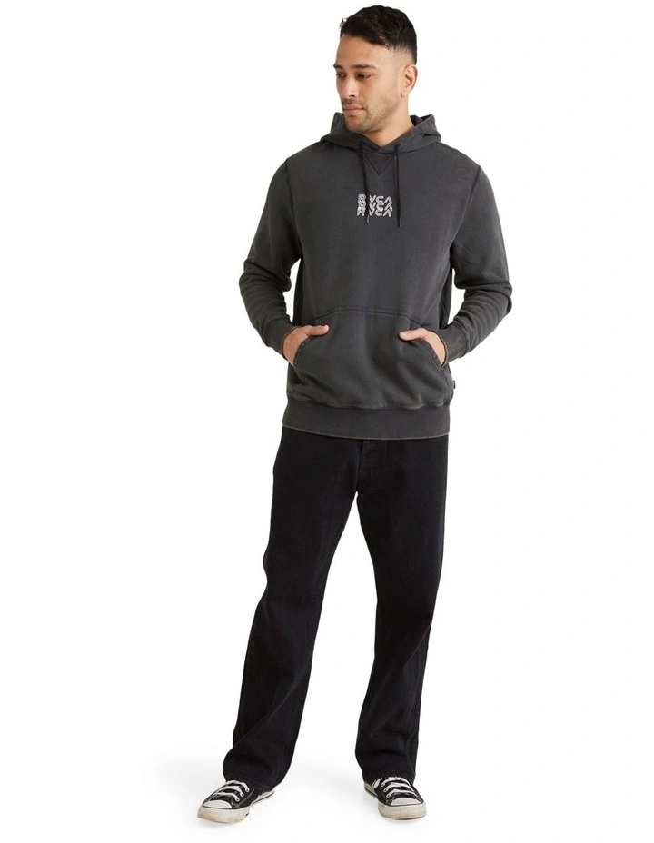 Stacked Hoodie in Washed Black image 5